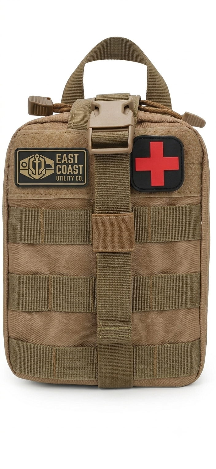 East Coast Utility Co. Tactical Trauma First Aid Kit | MOLLE Compatible & Rip-Away
