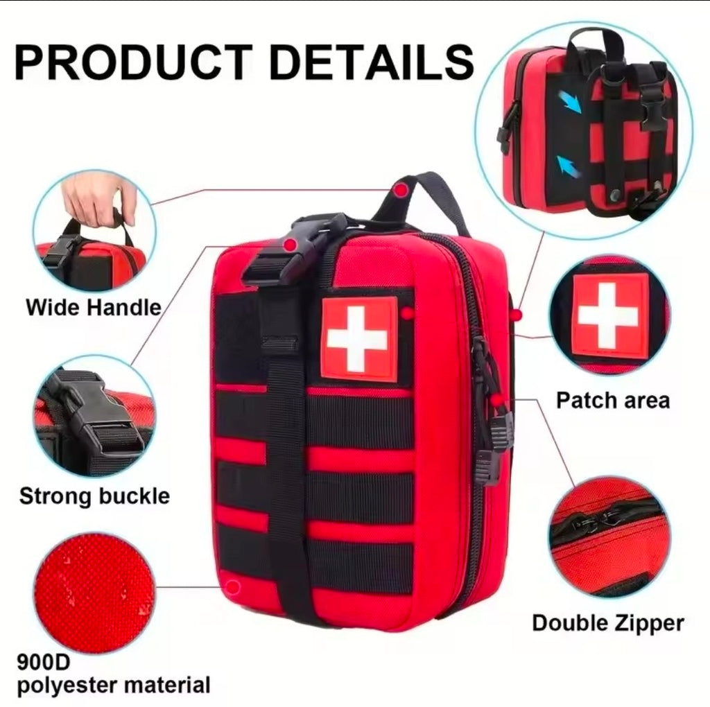 East Coast Utility Co. Tactical Trauma First Aid Kit | MOLLE Compatible & Rip-Away