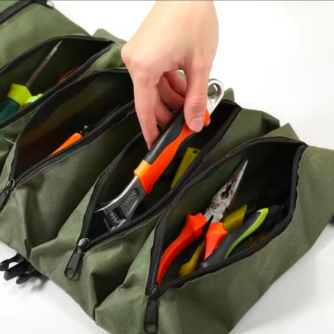 🇦🇺 East Coast Utility Co Heavy-Duty Roll-Up Tool Organizer Bag – Multi-Pocket Storage Pouch