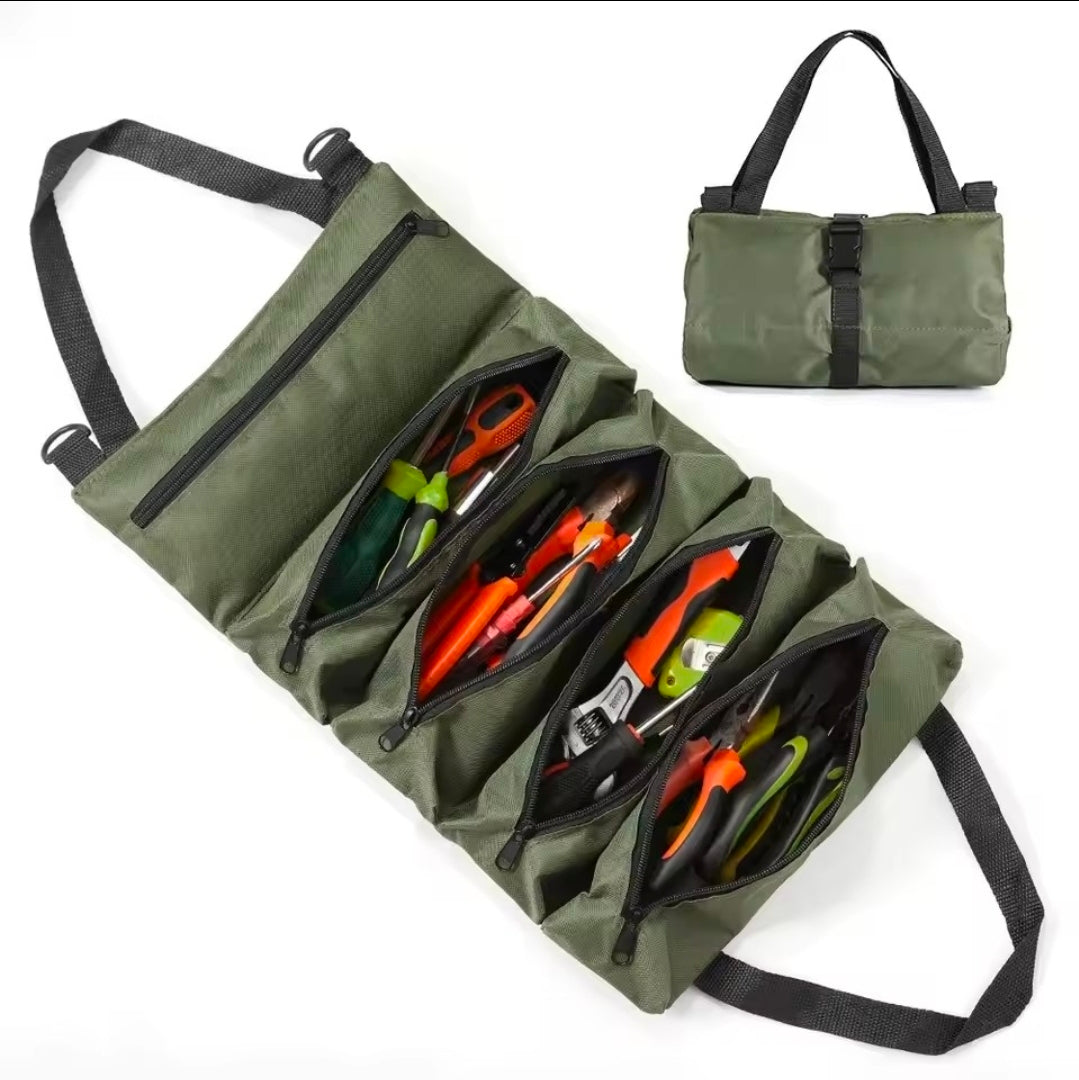 🇦🇺 East Coast Utility Co Heavy-Duty Roll-Up Tool Organizer Bag – Multi-Pocket Storage Pouch